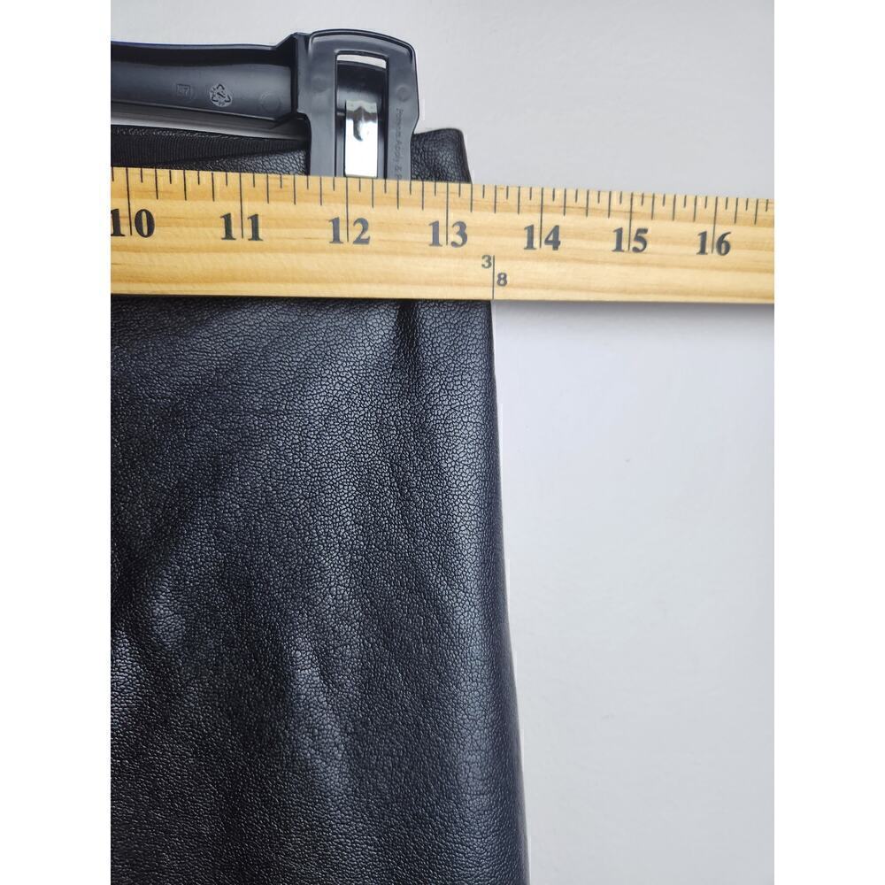 Commando Faux Leather Leggings black sz L 4 way stretch light compression sexy - Picture 7 of 8
